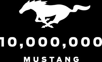 10 Millionth Mustang Logo White